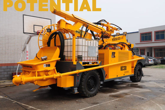 Machine concrète humide de béton projeté, robot KC3019 de béton projeté pour le tunnel de chemin de fer