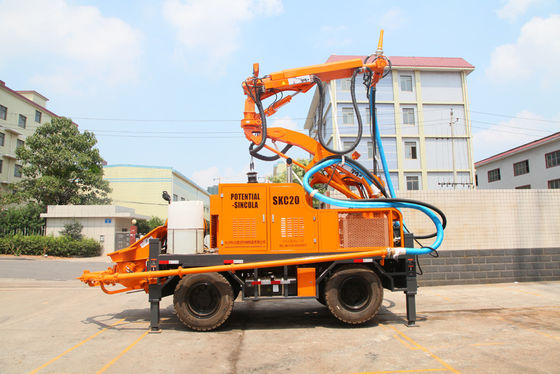KC2012W ont mouillé à télécommande sans fil de machine de béton projeté avec le compresseur d'air externe